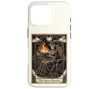 Carcasa para iPhone 16 Pro The Spicy Reader Tarot Card Skeleton Romantasy Amante de los Libros