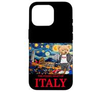 Carcasa para iPhone 16 Pro The Starry Night of Italy, Teddy Bear in Italy Landmarks