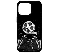 Carcasa para iPhone 16 Pro Three Skunks Howling At Movie Film Reel Moon