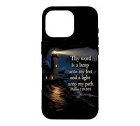 Carcasa para iPhone 16 Pro Thy Word is a Lamp Unto My Feet - Psalm 119:10 Faith Verse