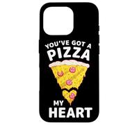 Carcasa para iPhone 16 Pro Tienes una Pizza de mi corazón, Divertida Amante del día de San Valentín