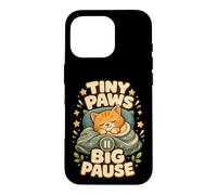 Carcasa para iPhone 16 Pro Tiny Paws Big Pause Gato Siesta Calma