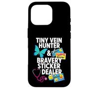Carcasa para iPhone 16 Pro Tiny Vein Hunter Bravery Sticker Dealer Pediatric Nurse