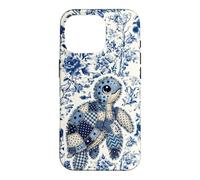Carcasa para iPhone 16 Pro Tortuga Marina Chinoiserie Azul