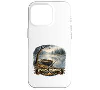 Carcasa para iPhone 16 Pro Tranquilo Lakeside Angler Amanecer Escape Wilderness