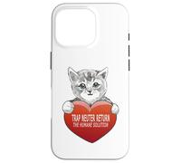 Carcasa para iPhone 16 Pro Trap Neuter Return (TNR) The Humane Solution, corazón de Gato, Amor