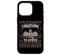 Carcasa para iPhone 16 Pro Travel To Kyoto Japón Pagoda Christmas Ugly Xmas Sweater