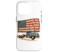 Carcasa para iPhone 16 Pro Truck Driver Trucker Camiseta Hombre Papá Big Rig American