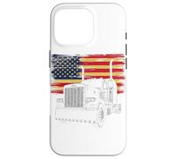 Carcasa para iPhone 16 Pro Truck Driver Trucker Camiseta Hombre Papá Big Rig American