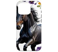 Carcasa para iPhone 16 Pro Un Caballo de Nueva Jersey rodeado de Flores violetas comunes 2