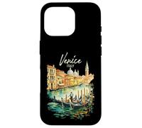Carcasa para iPhone 16 Pro Venecia Góndola Italia Viaje Souvenir Acuarela