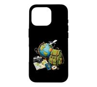 Carcasa para iPhone 16 Pro Viaje Aventura Cámara Globo