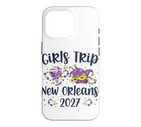 Carcasa para iPhone 16 Pro Viaje de Chicas Nueva Orleans 2027 Mardi Gras NOLA Girls Travel