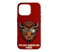 Carcasa para iPhone 16 Pro Vibras Polaco-Americanas Cool Bison Herencia Popular polaca