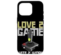 Carcasa para iPhone 16 Pro Vieja Escuela Adulto Gamer Amor 2 Juego Odio 2 Trabajo