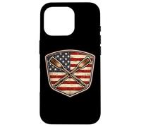 Carcasa para iPhone 16 Pro Vintage Bandera Americana Remo Crew Atleta Remo USA Patriot