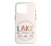 Carcasa para iPhone 16 Pro Vintage Junto al Lago cabaña Paddle Fin de Semana Ambiente del Lago