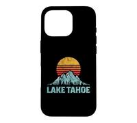 Carcasa para iPhone 16 Pro Vintage Lake Tahoe Retro Desgastado Montañas Esquís