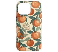 Carcasa para iPhone 16 Pro Vintage Orange Fruit and Blossom Botanical Pattern