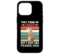 Carcasa para iPhone 16 Pro Vintage Piensan Que Estoy Loco Pero me Gusta el Perro de la Pradera