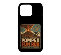 Carcasa para iPhone 16 Pro Vintage Pompeya Diversión Run Antigua Roma Volcán Erupción Humor