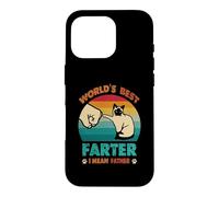 Carcasa para iPhone 16 Pro Vintage World'S Best Farter I Mean Father Best Cat Dad Ever