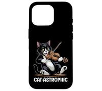 Carcasa para iPhone 16 Pro Violín Gato Música Clásica Violinista Gatito Violinista