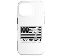 Carcasa para iPhone 16 Pro Visita Jacksonville Florida Vacaciones USA Flag Palms Jax Beach