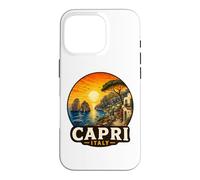 Carcasa para iPhone 16 Pro Vista del Atardecer de Capri Italia Mediterráneo Paisaje