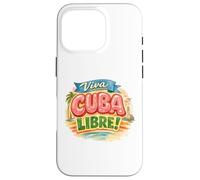 Carcasa para iPhone 16 Pro Viva Cuba Libre Diseño Retro Vintage Tipografía Cubana