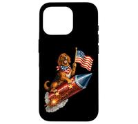 Carcasa para iPhone 16 Pro Vizsla 4 de Julio 4 Bandera Americana Fuegos Artificiales Lindo