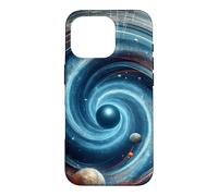 Carcasa para iPhone 16 Pro Vórtice cósmico con Portal Agujero de Gusano Negro y Agujero Blanco