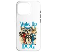 Carcasa para iPhone 16 Pro Wake Up Dog Lover Canine Collage Pop Art Gráfico