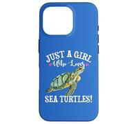 Carcasa para iPhone 16 Pro Watercolor Womens Just A Girl Who Loves Sea Turtles Lover