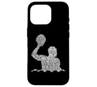 Carcasa para iPhone 16 Pro Waterpolo Player Word Cloud Water Polo Jugadores Entrenador