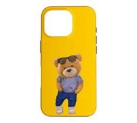 Carcasa para iPhone 16 Pro Wear Cool Teddy Bear Fashion Guy Cartoon Graphic Designs Fun