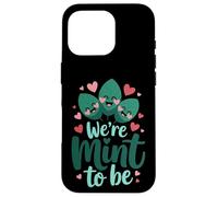 Carcasa para iPhone 16 Pro We're Mint To Be Cute Love Pun Pareja Día de San Valentín