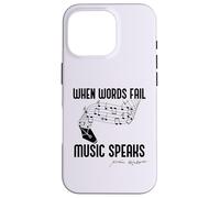 Carcasa para iPhone 16 Pro When Words Fail Music Habla Shakespeare Meme Cita EN LA Parte