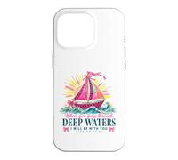 Carcasa para iPhone 16 Pro When You Pass Through Deep Waters Isaías 43:2 Versículo de la Biblia