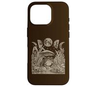 Carcasa para iPhone 16 Pro Whimsy Goth Fairycore Witchy Frog Mushroom Moon Vintage