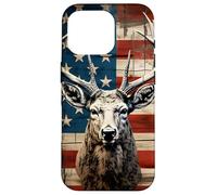 Carcasa para iPhone 16 Pro Whitetail Deer Buck Hunting Vintage Hunter American USA