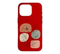 Carcasa para iPhone 16 Pro Wildflower Line Art Abstract Botanical Mid Century
