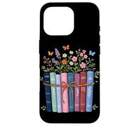 Carcasa para iPhone 16 Pro Wildflowers Book Lover Reading Lector de Libros Florales estéticos