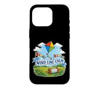 Carcasa para iPhone 16 Pro Wind Line Calm Cometa Carrete Viento