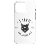 Carcasa para iPhone 16 Pro Witchy Salem Halloween Mujeres 1692 Bruja mística del Gato