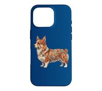 Carcasa para iPhone 16 Pro Womens Girls Kids Folk Art Illustration Corgi Dog Lover