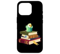 Carcasa para iPhone 16 Pro Womens Kids Girls Reading Books Happy Parakeet Lover