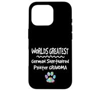 Carcasa para iPhone 16 Pro Worlds Greatest German Puntero de Pelo Corto Abuela Perro Pata