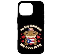 Carcasa para iPhone 16 Pro Yo Soy Boricua Mi Amor es PR Rana Coquí Puerto Rico