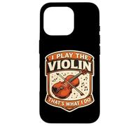 Carcasa para iPhone 16 Pro Yo toco el violín eso es lo Que Hago Profesor Violinista Vintage
